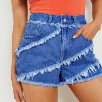 Cotton Middle Waist Shorts blue PC