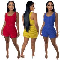 Polyester Frauen Casual Set, Dehnbar, Solide, mehr Farben zur Auswahl,  Festgelegt