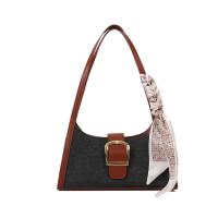 PU Leather & Denim Box Bag Shoulder Bag soft surface Solid PC