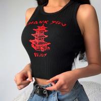 Acrílico & Algodón Mujeres camiseta sin mangas, impreso, más colores para elegir,  trozo