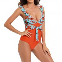 Polyester Maillot de bain d’une seule pièce Imprimé Floral plus de couleurs pour le choix pièce