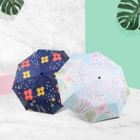 Steel & Vinyl foldable & Waterproof Umbrella sun protection printed PC