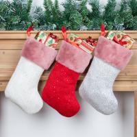 Plüsch & Kleber gebunden Stoff & Gestrickte Weihnachtsdekoration Socken, mehr Farben zur Auswahl,  Stück