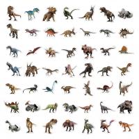 Pressure-Sensitive Adhesive Adhesive & Waterproof Decorative Sticker Dinosaur mixed colors  Set