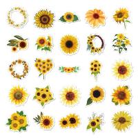 Pressure-Sensitive Adhesive Adhesive & Creative Decorative Sticker floral yellow  Set