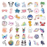 Pressure-Sensitive Adhesive Adhesive & Waterproof Decorative Sticker Cute mixed pattern mixed colors  Set