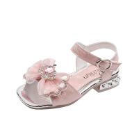 Mikrofaser PU Kunstleder & Gummi Mädchen Sandalen, mehr Farben zur Auswahl,  Paar