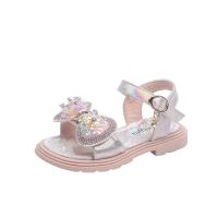 Mikrofaser PU Kunstleder & Gummi Mädchen Sandalen, Zeichenmuster, mehr Farben zur Auswahl,  Paar