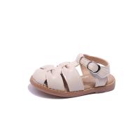 Rubber & Synthetic Leather Hook and Loop Girl Sandals & hollow Solid Pair