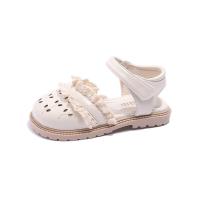 Rubber & Synthetic Leather Hook and Loop Girl Sandals & hollow Pair