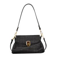 PU Leather & Denim Easy Matching Shoulder Bag PC