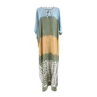 Polyester and Cotton long style One-piece Dress loose printed : PC