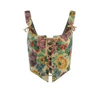 Spandex & Polyester & Coton Camisole jacquard Floral plus de couleurs pour le choix pièce