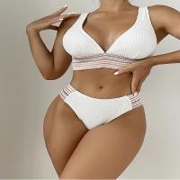 Poliéster Bikini, blanco,  Conjunto