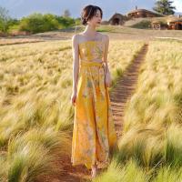 Polypropylene Waist-controlled Slip Dress slimming yellow PC