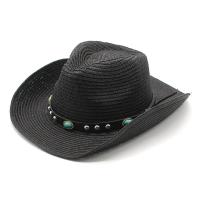 Straw windproof Sun Protection Straw Hat sun protection & unisex & breathable Solid PC