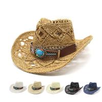 Straw windproof Sun Protection Straw Hat sun protection & unisex & breathable weave Solid PC