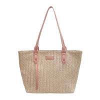 Straw Tote Bag Woven Shoulder Bag large capacity PC