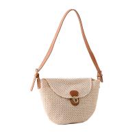 Straw Dumpling Woven Shoulder Bag large capacity Polyester PC