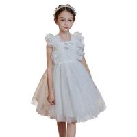 Polyester Girl One-piece Dress Cute white PC