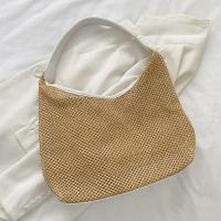 Straw Woven Shoulder Bag large capacity & soft surface Solid PC