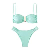 Poliéster Bikini, verde,  Conjunto