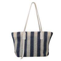 Polyester Tote Bag & Weave Shoulder Bag large capacity striped PC