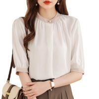 Chiffon Women Short Sleeve Shirt & loose PC