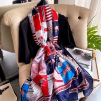 Polyester Silk Scarf sun protection Plain Weave PC