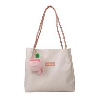 PU Leather Tote Bag Shoulder Bag large capacity & soft surface Solid PC