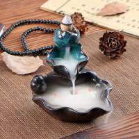 Porcelain Backflow Burner for home decoration handmade blue PC