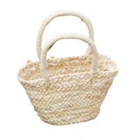 Straw Beach Bag Handbag Lightweight Solid beige PC