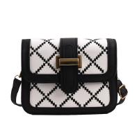 PU Leather Box Bag Shoulder Bag soft surface Argyle PC