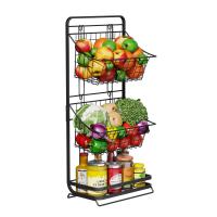 Iron Multilayer Kitchen Shelf for storage black PC