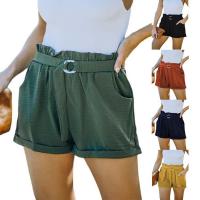 Polyester Plus Size Shorts & loose Solid PC