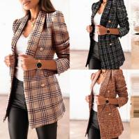 Polyester Slim Women Coat patchwork PC