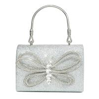 Métal & Polyester Sac d’embrayage modèle bowknot Argent pièce