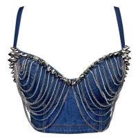 Cotone Camisole Pevné Blu kus