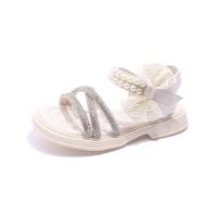 Microfiber PU Synthetic Leather & Rubber Hook and Loop Girl Sandals & breathable Pair