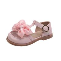 Rubber & Synthetic Leather Hook and Loop Girl Sandals & breathable Solid Pair