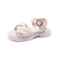 Rubber & Synthetic Leather Hook and Loop Girl Sandals & breathable Others white Pair