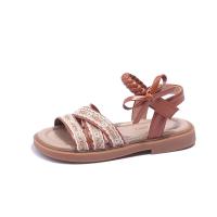 Rubber & Synthetic Leather velcro Girl Sandals & breathable Solid Pair