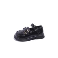 Rubber & Synthetic Leather Hook and Loop Girl Kids Shoes & breathable Solid Pair