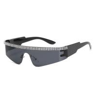 PC-Polycarbonate Sun Glasses for women & sun protection & with rhinestone PC