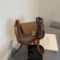 PU Leather with silk scarf Shoulder Bag soft surface PC