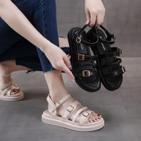 Mikrofaser PU Kunstleder Frauen Sandalen, mehr Farben zur Auswahl,  Paar