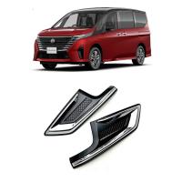 For Nissan Serena C28 Vehicle Splitter Lip two piece  black Sold By Set