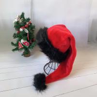 Polyester Christmas Hat, rot und schwarz,  Stück