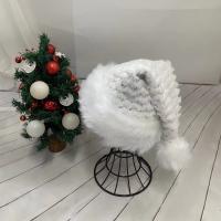 Poliéster Gorro navideño, blanco,  trozo