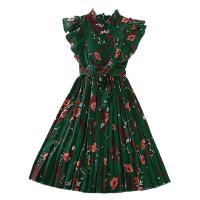 Polyester Slim & Princess Girl One-piece Dress printed PC